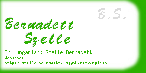 bernadett szelle business card